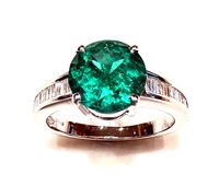 Ringe Dame Alta gioielleria italiana in Weißgold Smeraldo SME CT 2.03 DIA CT 0.30 Sommer G/VVS